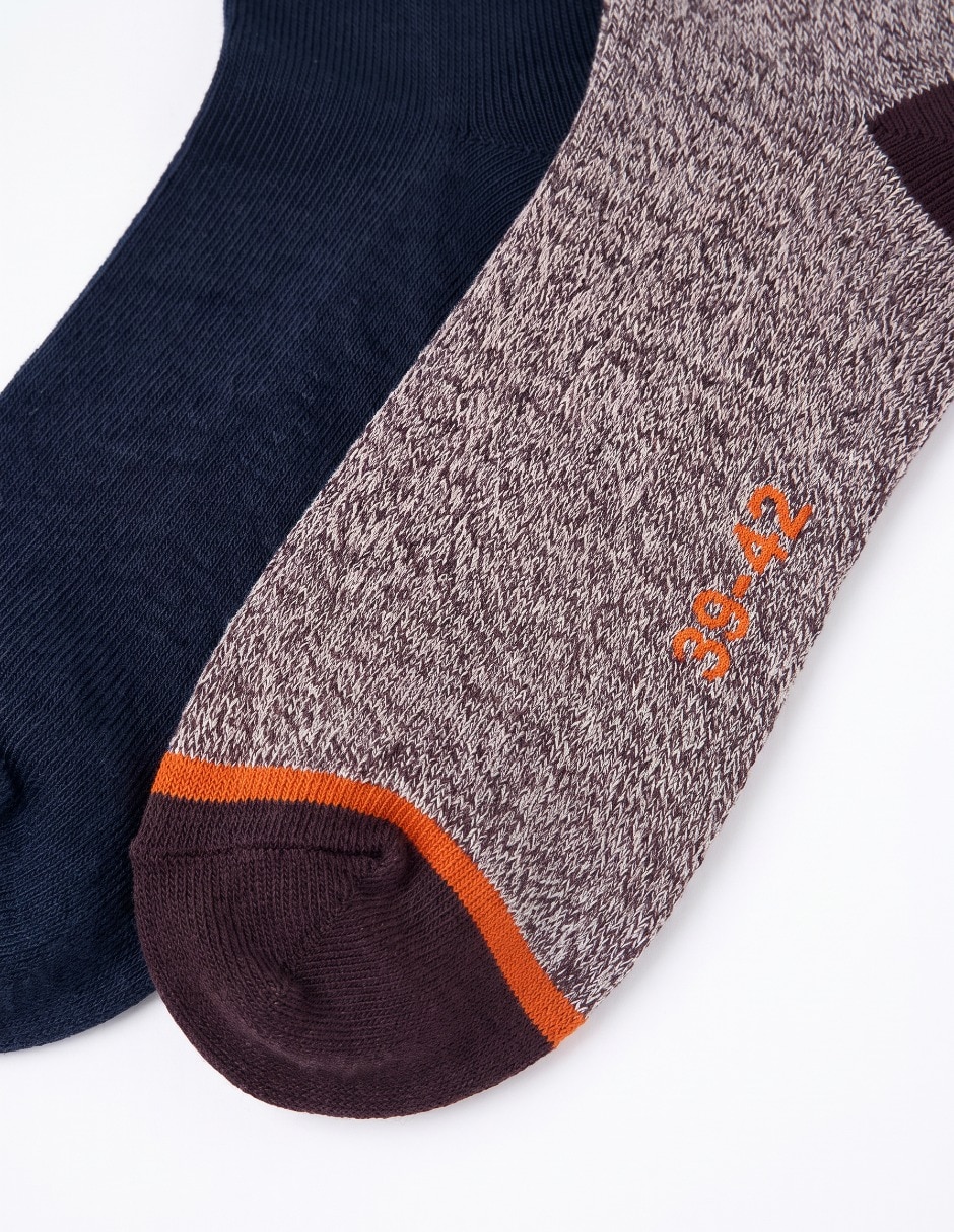Set de calceta de algodón para hombre 2 pares 3