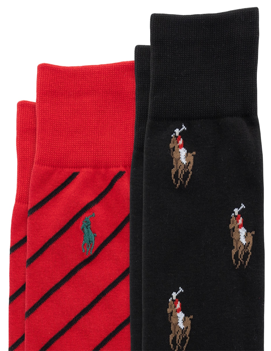 Calcetín de algodón y poliéster para hombre 2 pares Calcetín de algodón y poliéster para hombre 2 pares