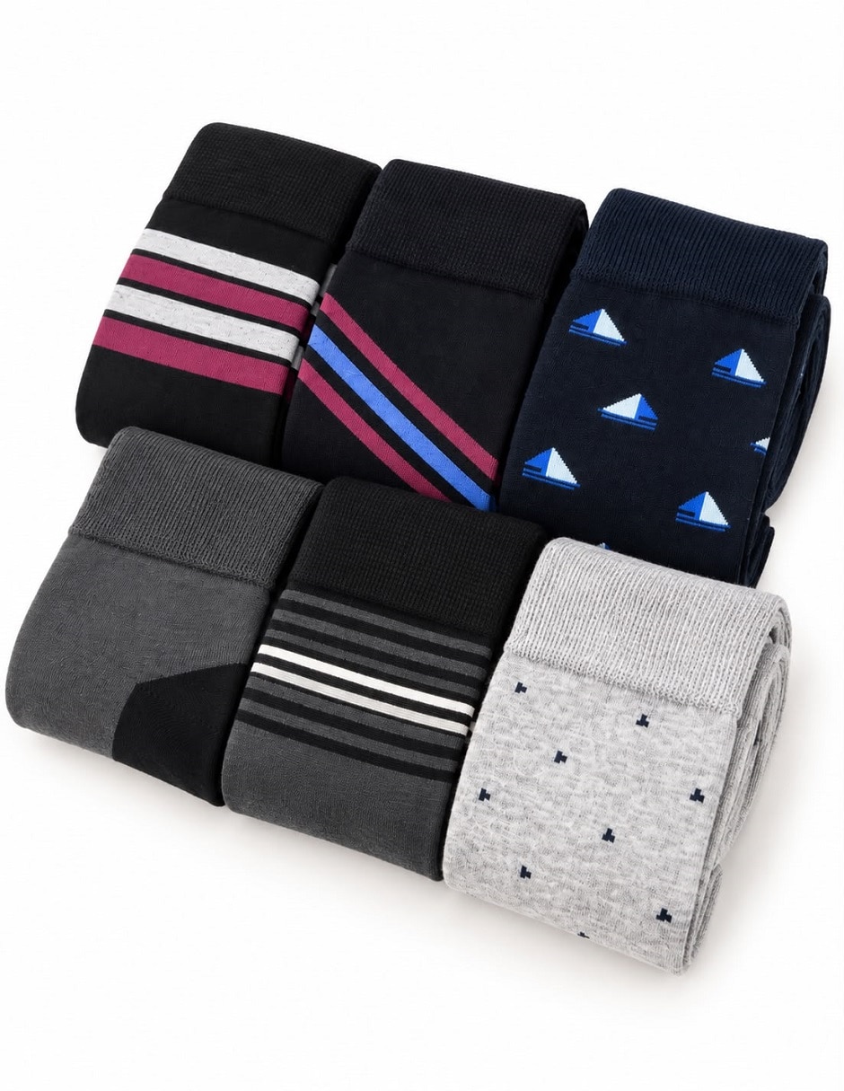 Calcetín diabético para hombre 6 pares 4