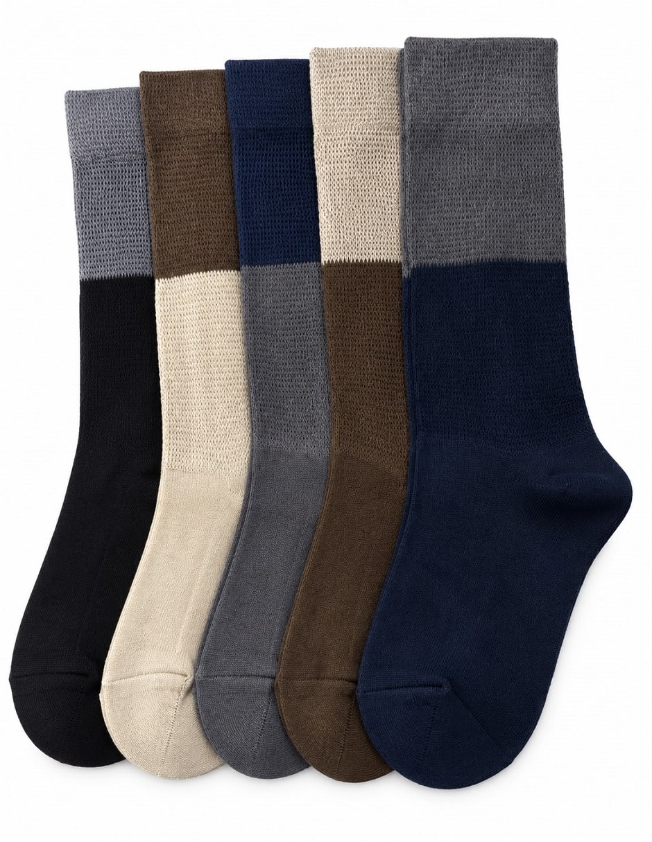 Calcetín diabético para hombre 5 pares 2