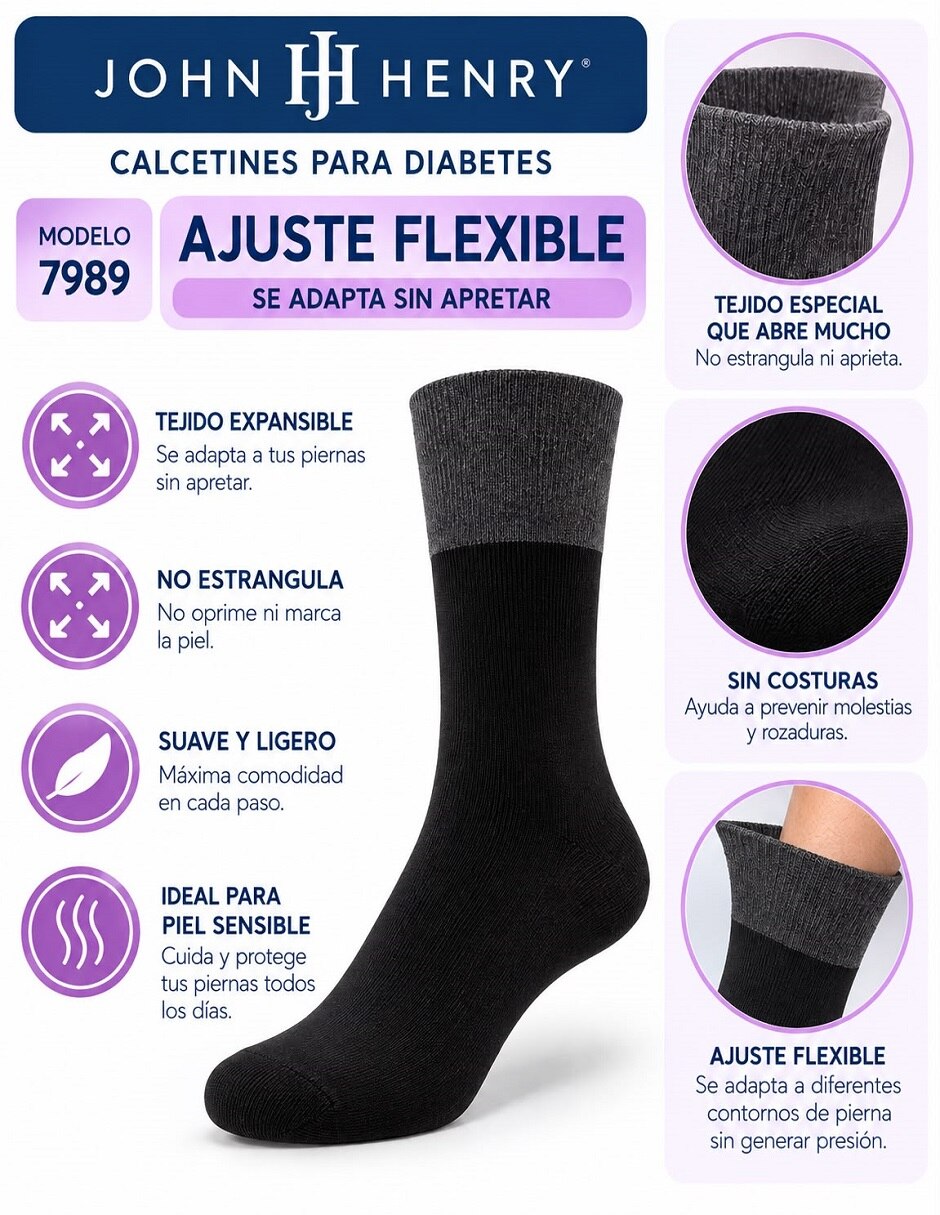 Calcetín diabético para hombre 5 pares 4