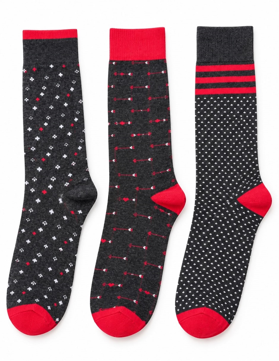 Calcetín navidad para hombre 3 pares Calcetín navidad para hombre 3 pares
