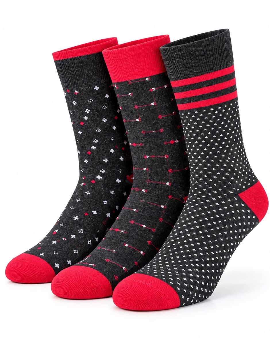 Calcetín navidad para hombre 3 pares 3