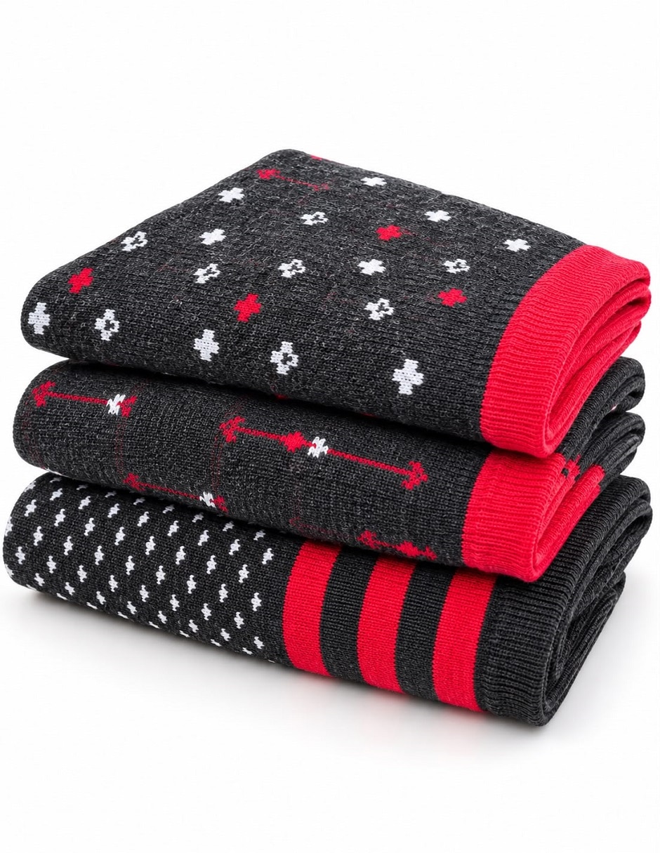 Calcetín navidad para hombre 3 pares 4