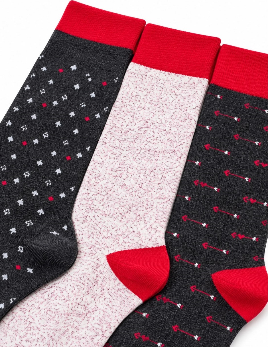 Calcetín navidad para hombre 3 pares 2