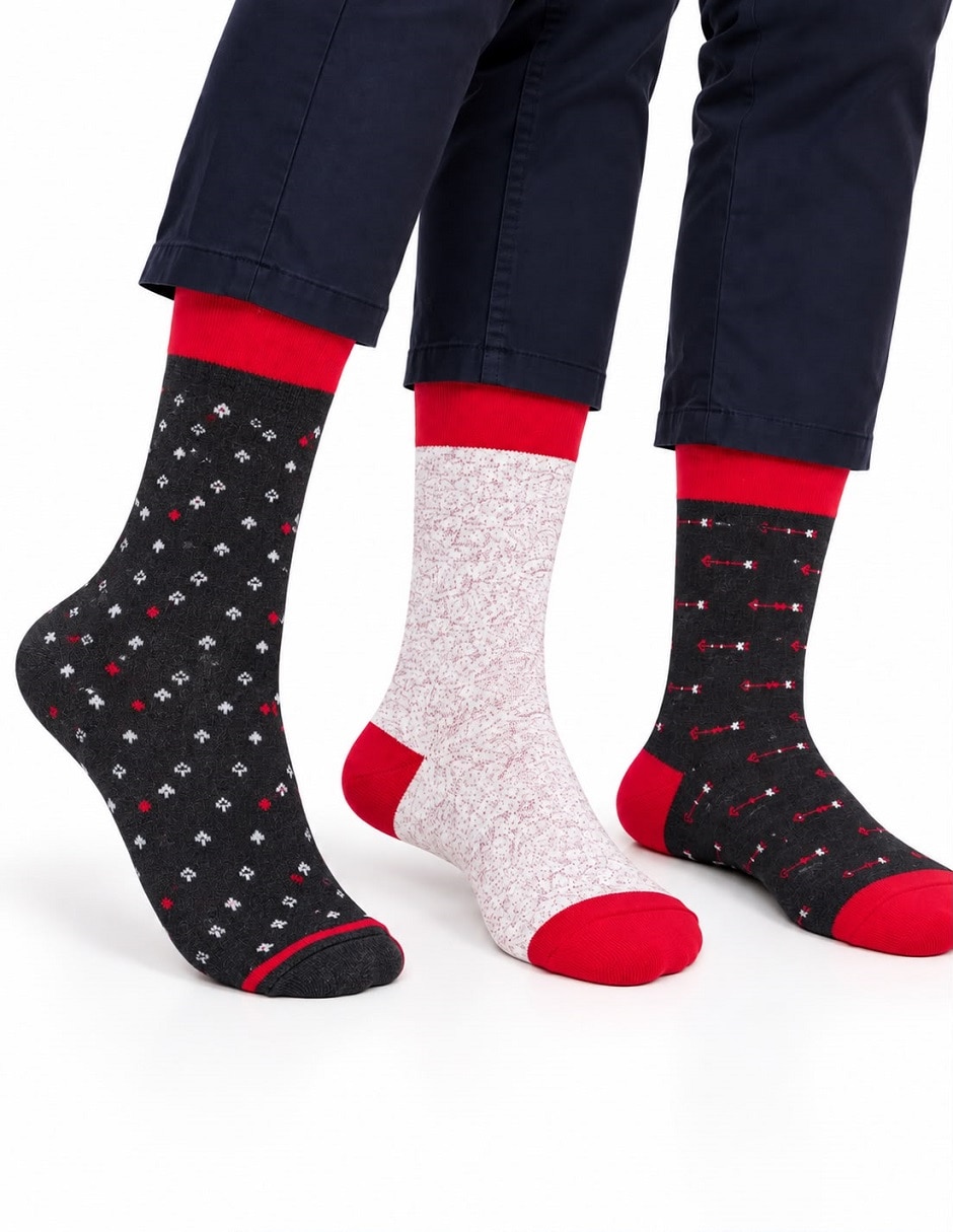 Calcetín navidad para hombre 3 pares 4