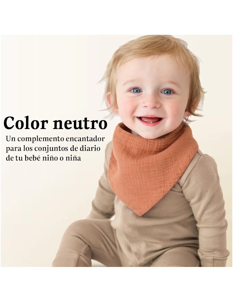 Set babero Genérica estampado liso de algodón 10 piezas