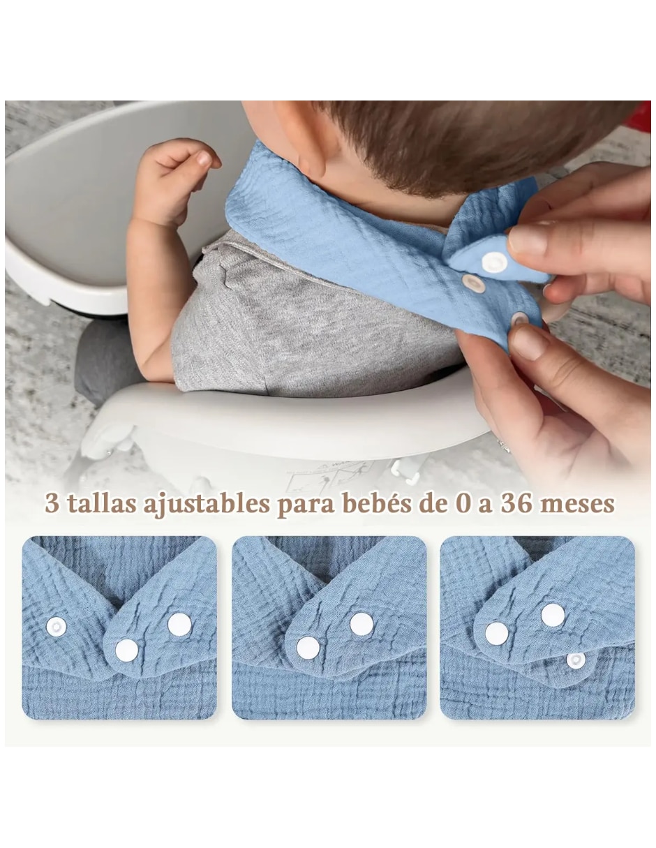 Set babero Genérica estampado liso de algodón 10 piezas