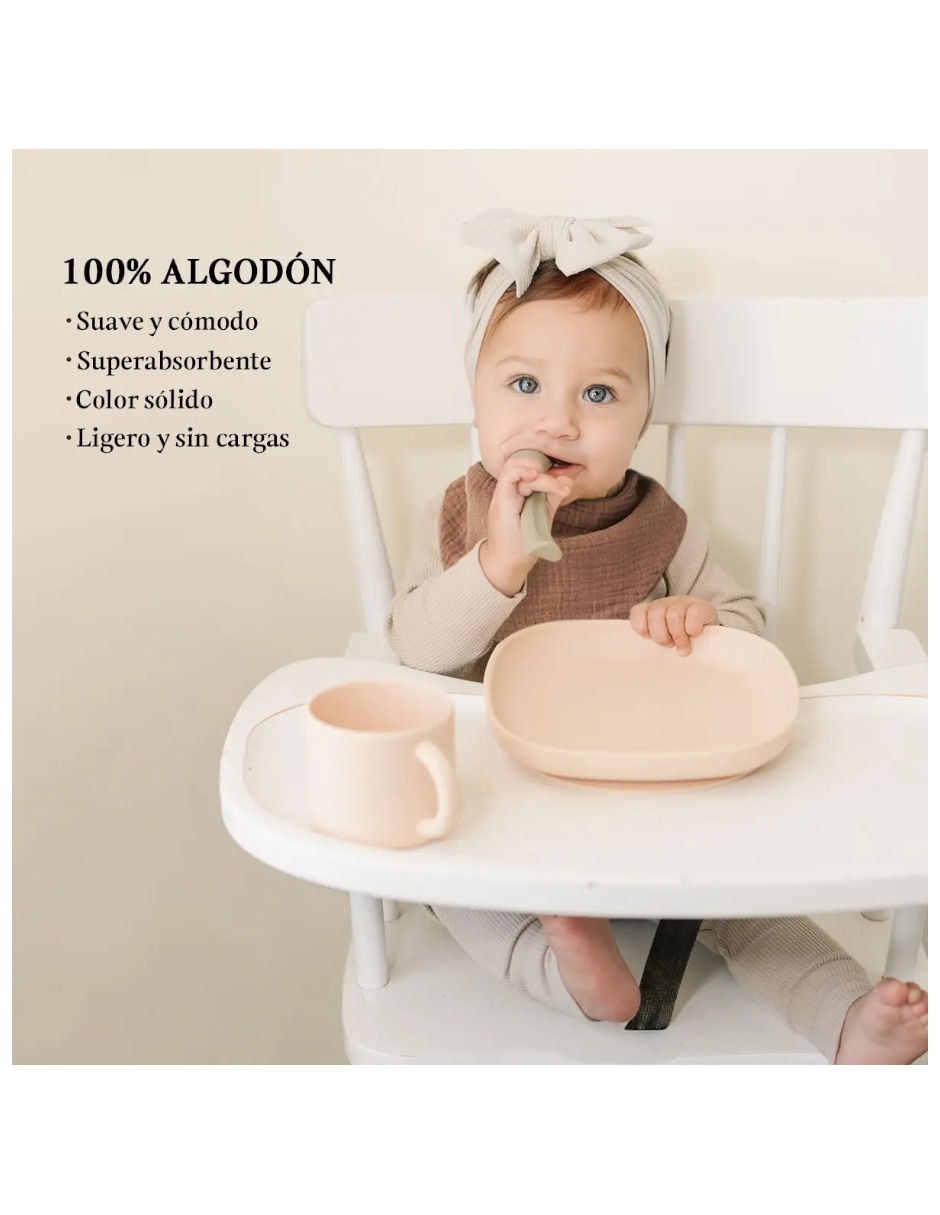 Set babero Genérica estampado liso de algodón 10 piezas