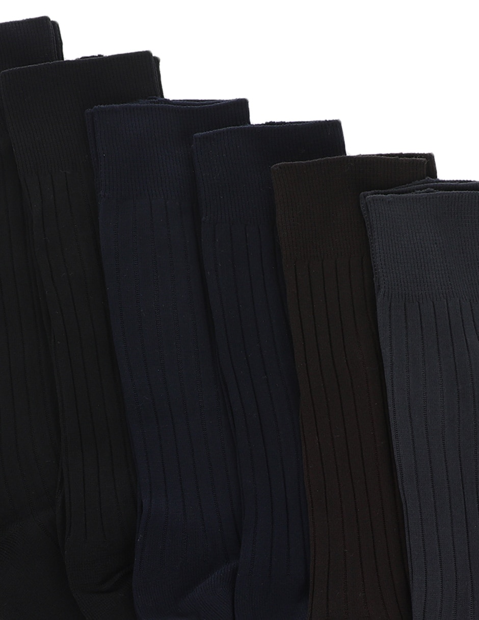 Set de calceta comfort de algodón para hombre 6 pares